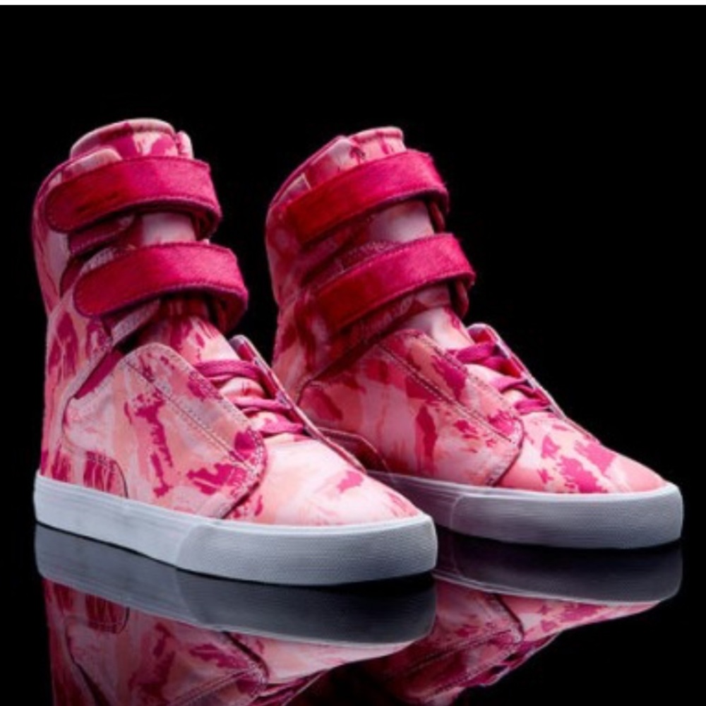 Pink Party X SUPRA Society Limited Edition High Top Sneakers sz: 7.5